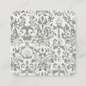 Elegantes Vintages Blumenmuster Quadratische Visitenkarte (Vorderseite)