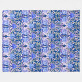 Elegantes Vintages Blumenmuster Viktorianisch Fleecedecke (Vorderseite (Horizontal))