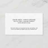 Elegantes Vintages Blumenmuster Visitenkarte (Rückseite)