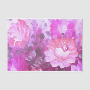 Elegantes Vintages BlumenRosen-Rosa lila Seidenpapier