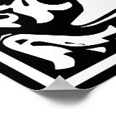 Elegantes Vintages Blumenschreiben B Monogramm Poster (Ecke)