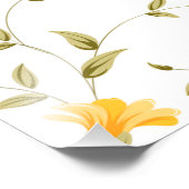 Elegantes Vintages Blumenwallpaper Poster (Ecke)