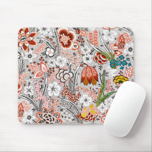 Elegantes Vintages Boho Abstraktes Blumenwerk   Mousepad