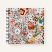Elegantes Vintages Boho Abstraktes Blumenwerk | Notizblock (Vorderseite)