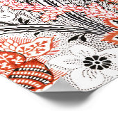 Elegantes Vintages Boho Abstraktes Blumenwerk | Poster (Ecke)
