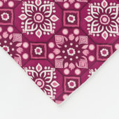 Elegantes Vintages Boho-Blumenmuster Fleecedecke (Ecke)