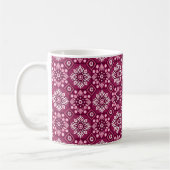 Elegantes Vintages Boho-Blumenmuster Kaffeetasse (Links)