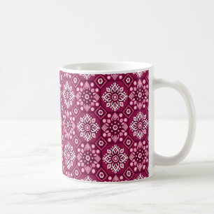Elegantes Vintages Boho-Blumenmuster Kaffeetasse