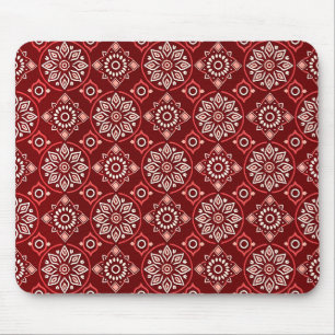 Elegantes Vintages Boho Geometric Floral Muster Mousepad