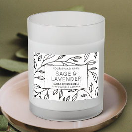 Elegantes Vintages botanisches Blätter Produkt-JAR Lebensmitteletikett