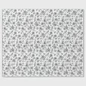 Elegantes Vintages botanisches Blumenpapier Geschenkpapier (Flach)