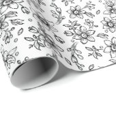 Elegantes Vintages botanisches Blumenpapier Geschenkpapier (Rolleneckpunkt)