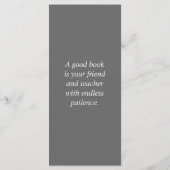 Elegantes Vintages botanisches Lesezeichen Programm (Rückseite)