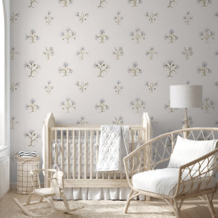 Elegantes Vintages botanisches Muster Tapete