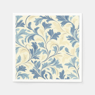 Elegantes Vintages botanisches Skulpturendesign Serviette