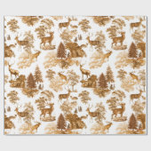 Elegantes Vintages Braun im Wald Geschenkpapier (Flach)
