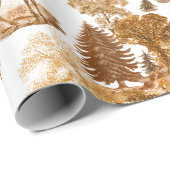Elegantes Vintages Braun im Wald Geschenkpapier (Rolleneckpunkt)
