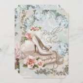 Elegantes Vintages Brautparty Einladung (Vorne/Hinten)