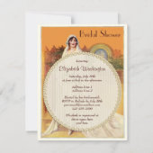 Elegantes Vintages Bride-Brautparty der 1930er Jah Einladung (Rückseite)