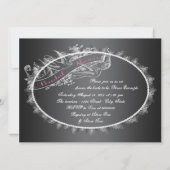 Elegantes Vintages Chalkboard-Brautparty Einladung (Rückseite)