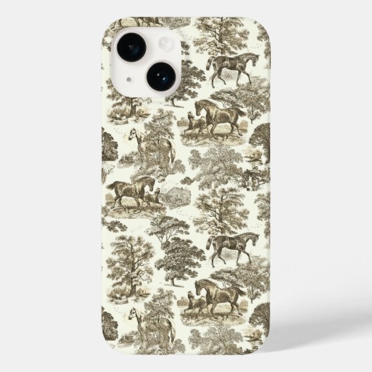 Elegantes Vintages Chic Beige Case-Mate iPhone Hülle (Rückseite)