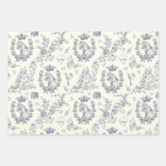 Elegantes Vintages Chic Geschenkpapier Set (Vorderseite)