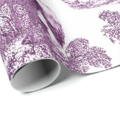 Elegantes Vintages Chic Rustikales Pferd Lila Toil Geschenkpapier (Rolleneckpunkt)
