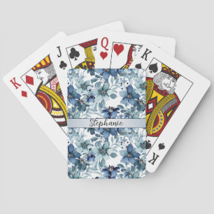 Elegantes Vintages Chintz-Muster Monogramm Spielkarten