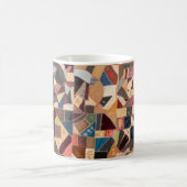 Elegantes, Vintages, Crazy Patchwork Quilt Muster Kaffeetasse (Mittel)