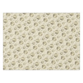 Elegantes Vintages Cream Beige Rose Blumenmuster Tischdecke (Vorderseite (Horizontal))