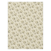 Elegantes Vintages Cream Beige Rose Blumenmuster Tischdecke (Vorderseite)