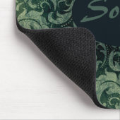 Elegantes Vintages Damastenblumenmuster Mousepad (Ecke)