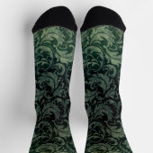 Elegantes Vintages Damastenblumenmuster Socken (Oben)