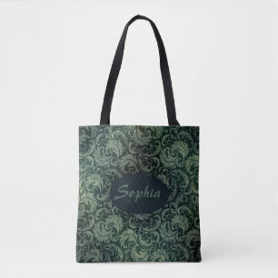 Elegantes Vintages Damastenblumenmuster Tasche