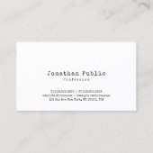 Elegantes Vintages Design Einfache Schlichte Retro Visitenkarte (Rückseite)