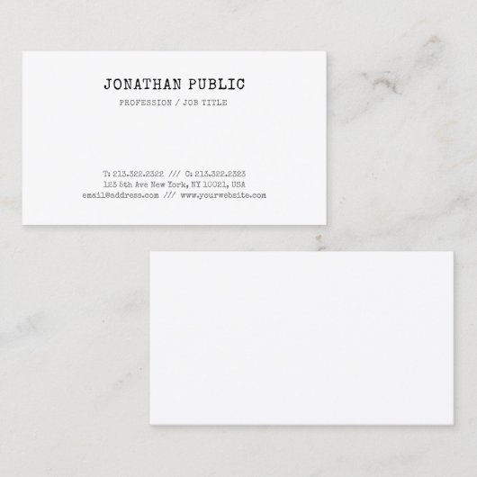 Elegantes Vintages Design-Elite-Design Visitenkarte (Vorne/Hinten)