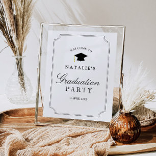 Elegantes Vintages Duft Graduiertenzeichen Poster