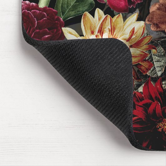 Elegantes Vintages farbiges Monogramm Mousepad (Ecke)