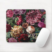 Elegantes Vintages farbiges Monogramm Mousepad (Mit Mouse)