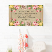 Elegantes Vintages florales Brautparty Banner (Insitu)