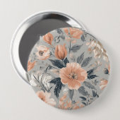 Elegantes Vintages florales Shabby Chic Button (Vorne & Hinten)
