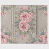 Elegantes Vintages florales Shabby Chic Geschenkpapier (Flach)