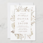 Elegantes Vintages Foto Einladung (Vorderseite)