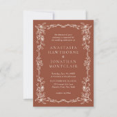 Elegantes Vintages Foto Einladung (Vorderseite)