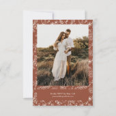 Elegantes Vintages Foto Einladung (Rückseite)