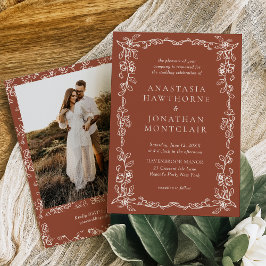 Elegantes Vintages Foto Einladung