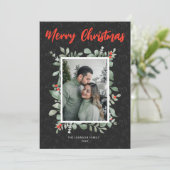 Elegantes, Vintages Foto für fröhliche Weihnachten (Stehend Vorderseite)