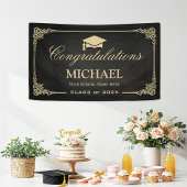 Elegantes Vintages Frame Graduate Party Banner