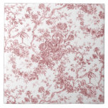Elegantes Vintages, französisches Gravur-Toile-Ros<br><div class="desc">Elegantes und verziertes Vintages Jouy-Muster in Rosa und Weiß mit exotischen Blume,  Weinreben und Blättern,  verwoben mit Garland und Körben von Rose. Dieses Muster wurde um 1910 in der Smithsonian-Sammlung aus einem historischen französischen Textilfragment adaptiert. Muster sind hoch,  können aber nicht gekachelt werden.</div>