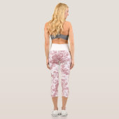 Elegantes Vintages, französisches Gravur-Toile-Ros Capri Leggings (Rückseite)
